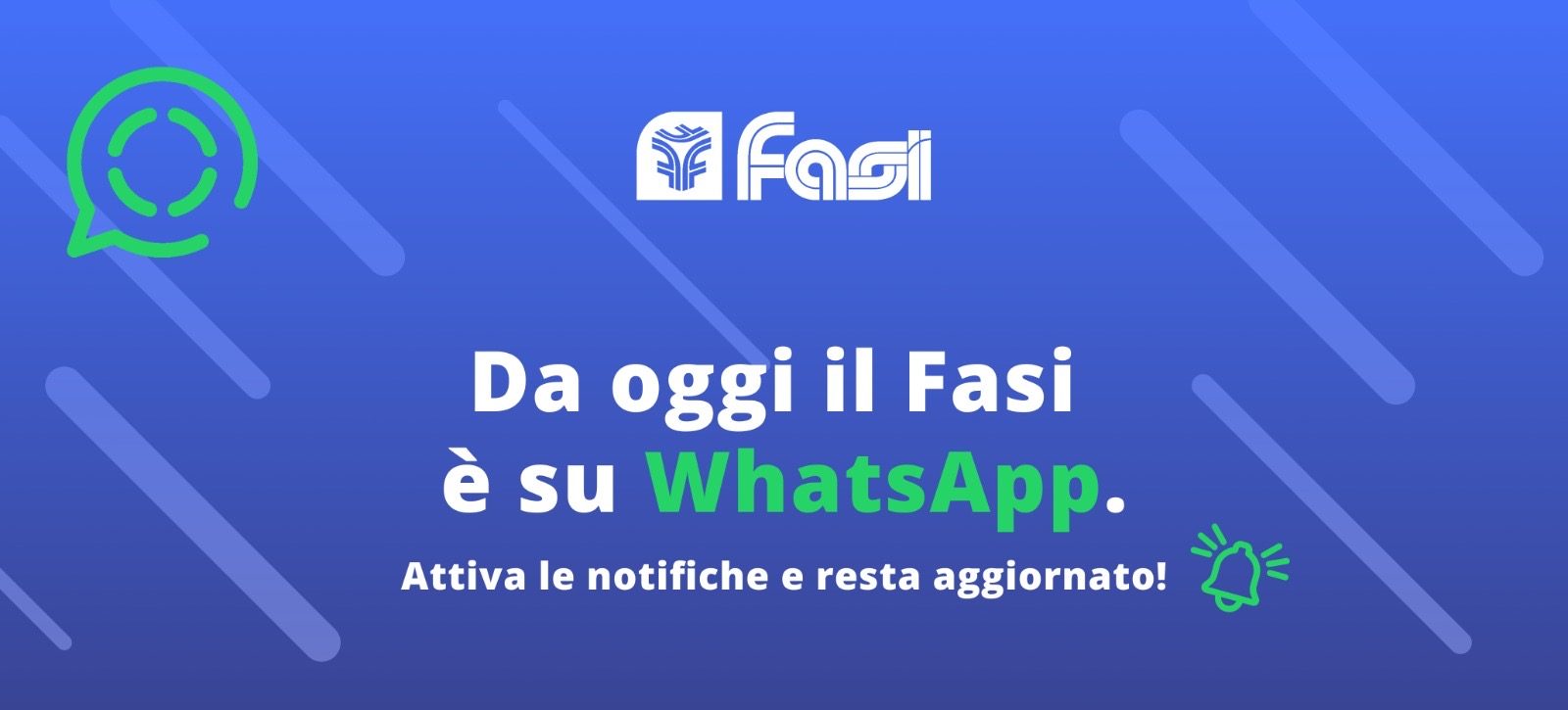 È arrivato il nuovo canale WhatsApp del Fasi!